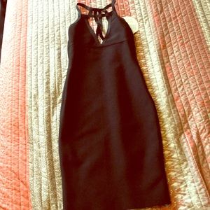 Black bandage midi dress